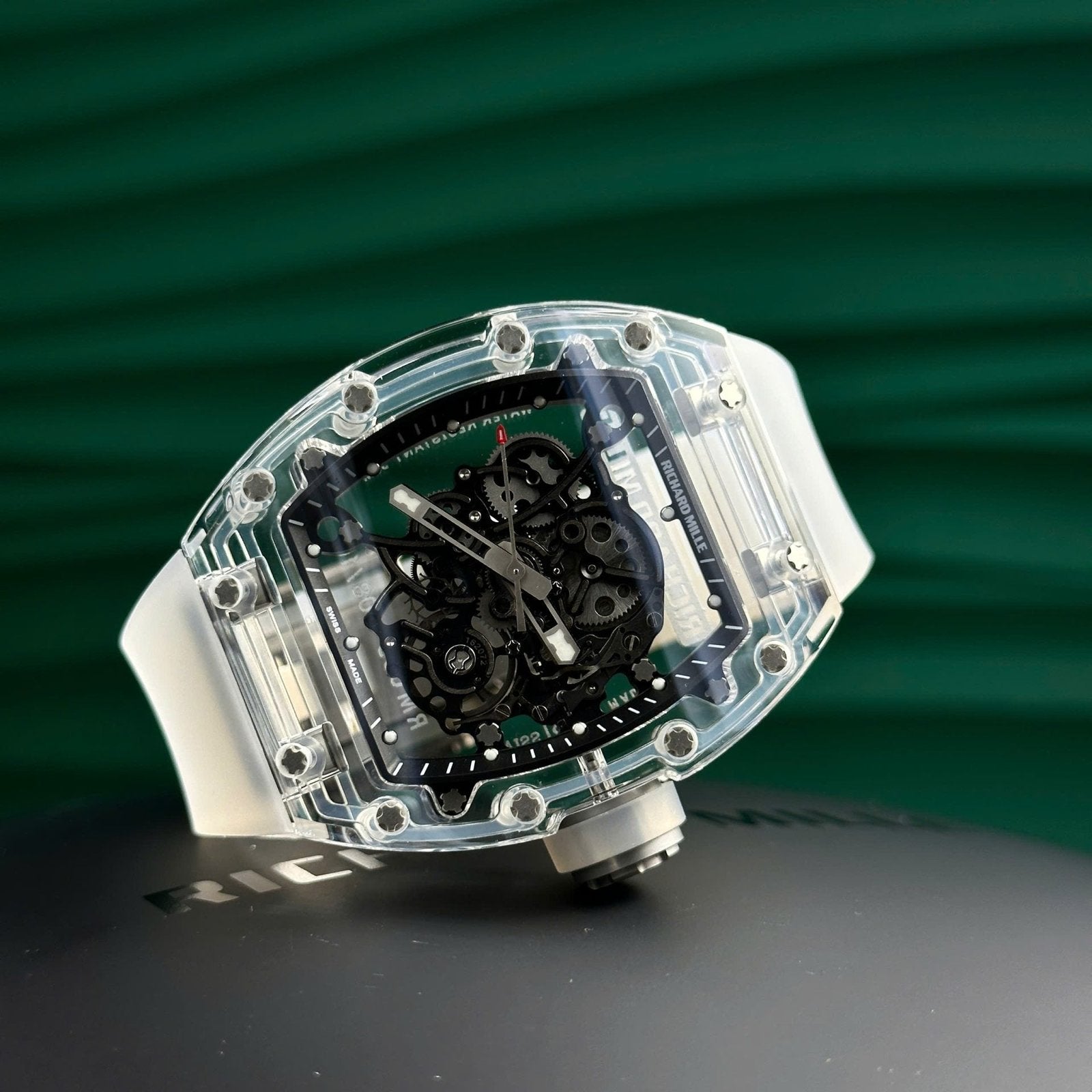 Richard Mille RM055 Sapphire Crystal Watch Rubber Strap 45mm