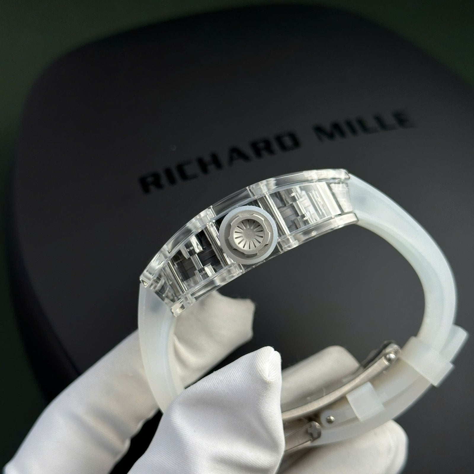 Richard Mille RM055 Sapphire Crystal Watch Rubber Strap 45mm