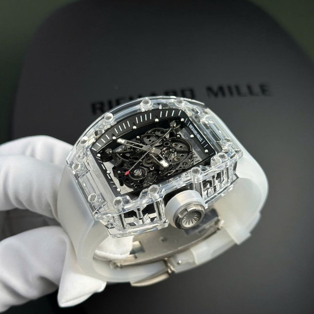 Richard Mille RM055 Sapphire Crystal Watch Rubber Strap 45mm