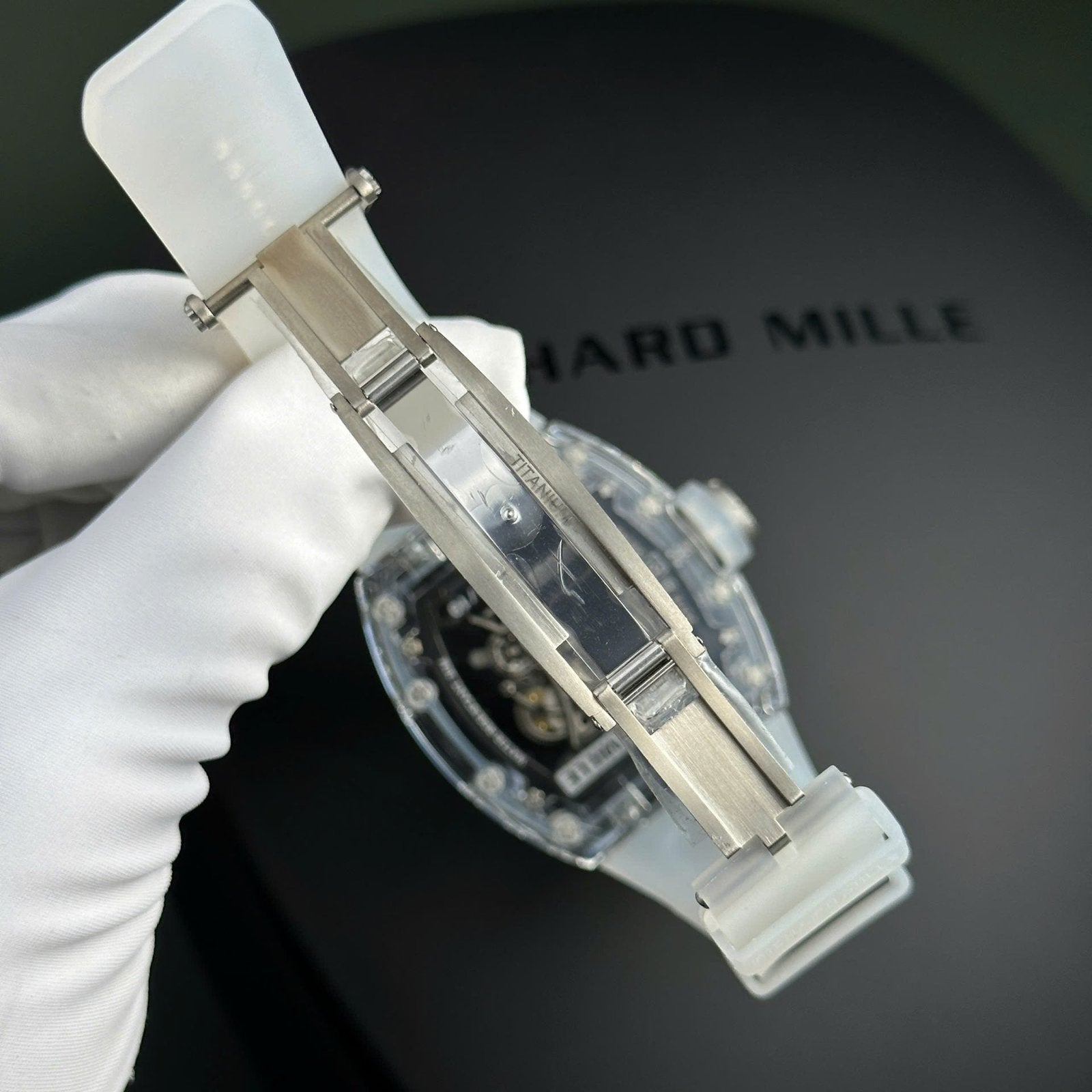 Richard Mille RM055 Sapphire Crystal Watch Rubber Strap 45mm