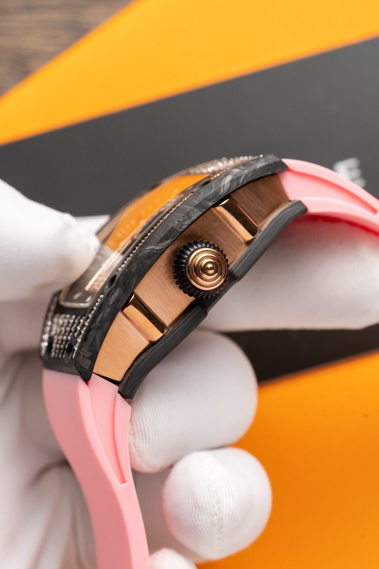 Richard Mille RM07-01 Watch Carbon With Stone 36mm
