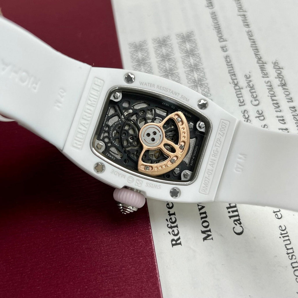Richard Mille RM07-01 Ceramic Watch Rubber Strap 36mm