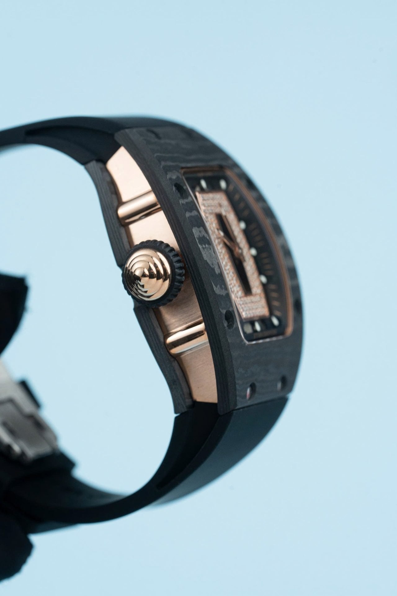 Richard Mille RM07-01 Carbon Watch Black Rubber Strap 36mm