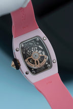 Richard Mille RM07-01 Ceramic Watch Pink Rubber Strap 36mm