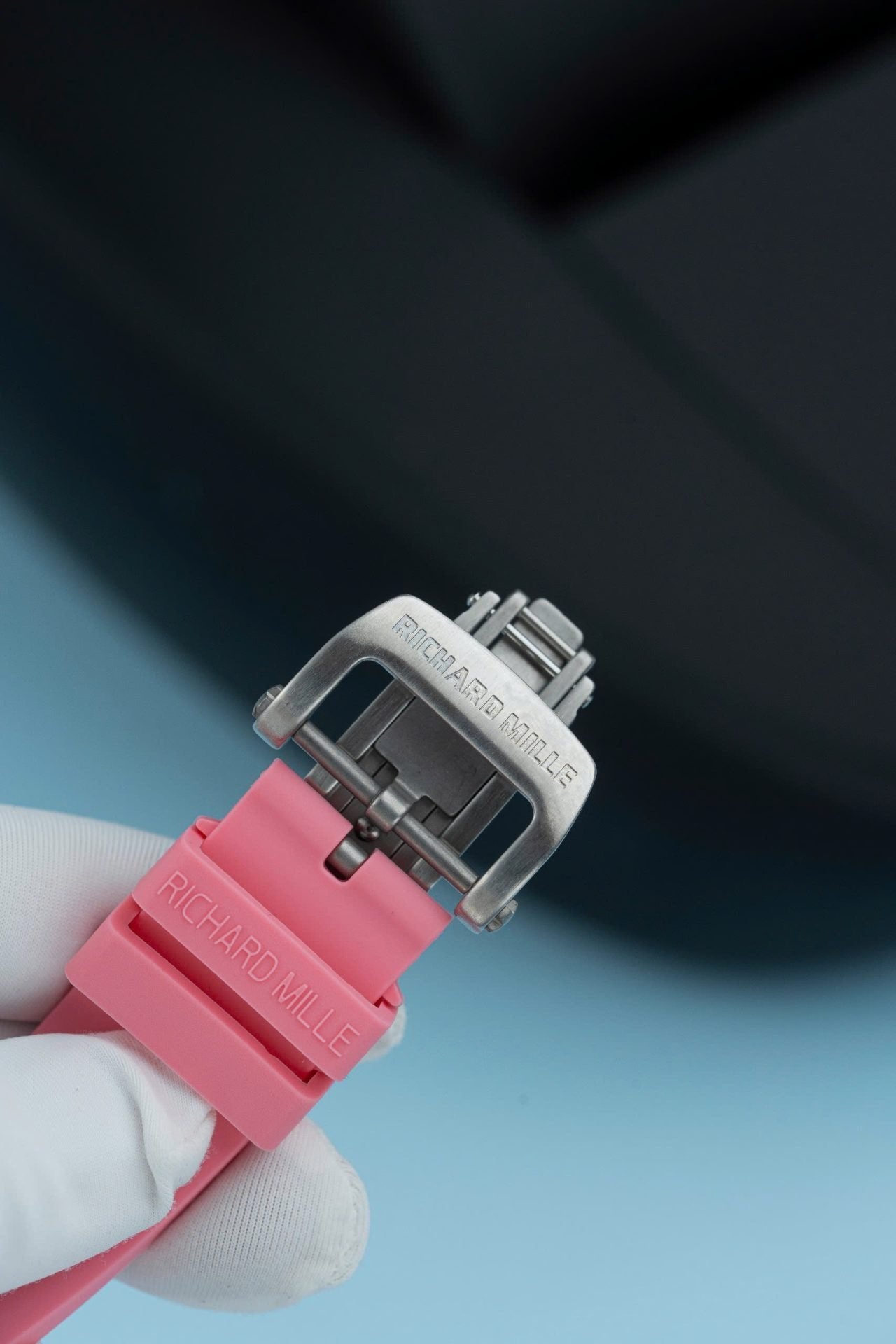 Richard Mille RM07-01 Ceramic Watch Pink Rubber Strap 36mm