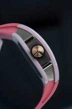 Richard Mille RM07-01 Ceramic Watch Pink Rubber Strap 36mm