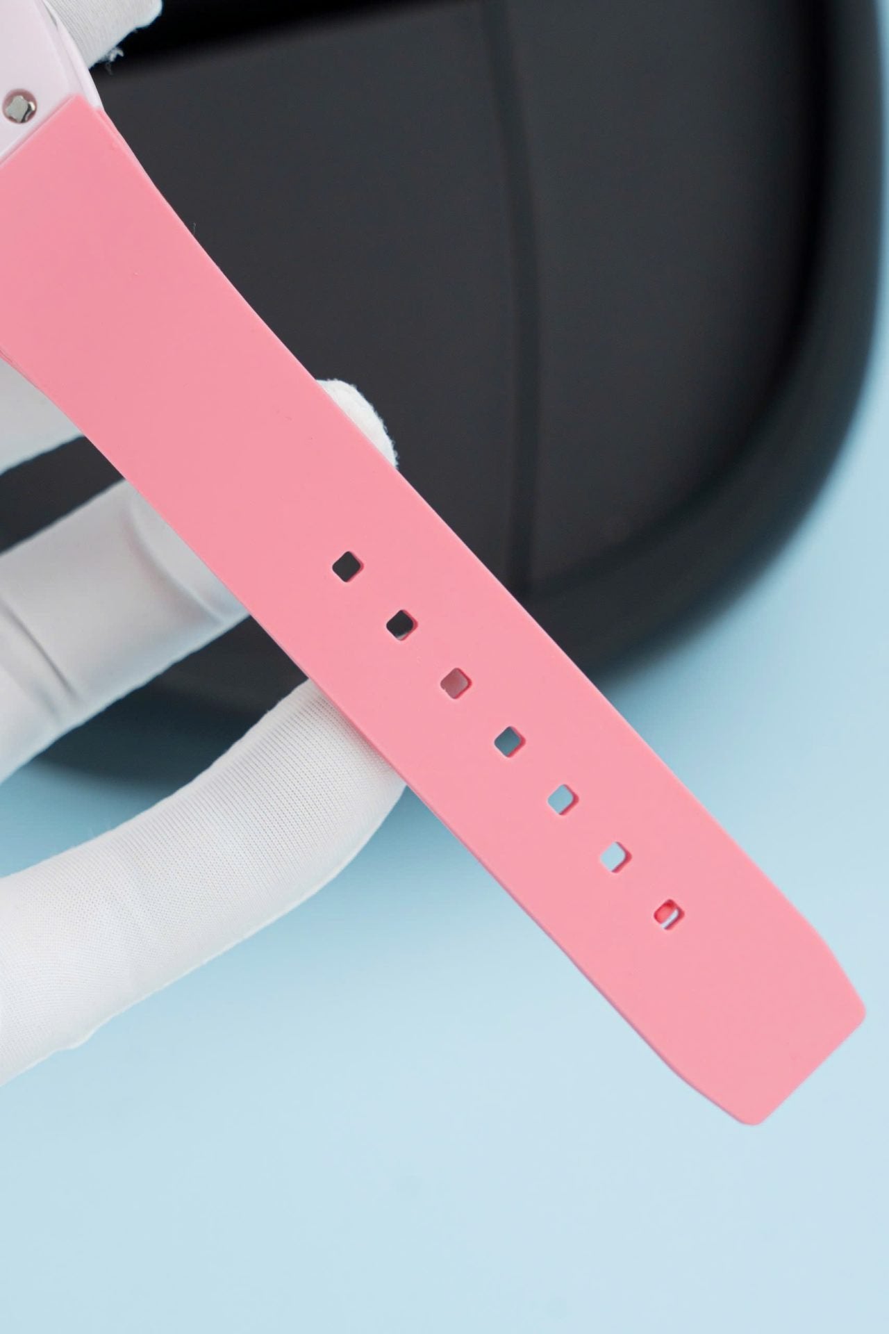 Richard Mille RM07-01 Ceramic Watch Pink Rubber Strap 36mm