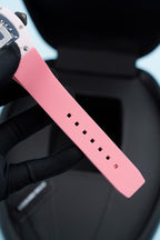 Richard Mille RM07-01 Ceramic Watch Pink Rubber Strap 36mm