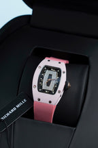 Richard Mille RM07-01 Ceramic Watch Pink Rubber Strap 36mm