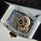 Richard Mille RM07-01 Watch Diamonds Black Rubber Strap 36mm