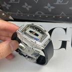 Richard Mille RM07-01 Watch Diamonds Black Rubber Strap 36mm
