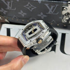 Richard Mille RM07-01 Watch Diamonds Black Rubber Strap 36mm
