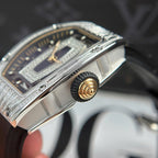 Richard Mille RM07-01 Watch Diamonds Black Rubber Strap 36mm