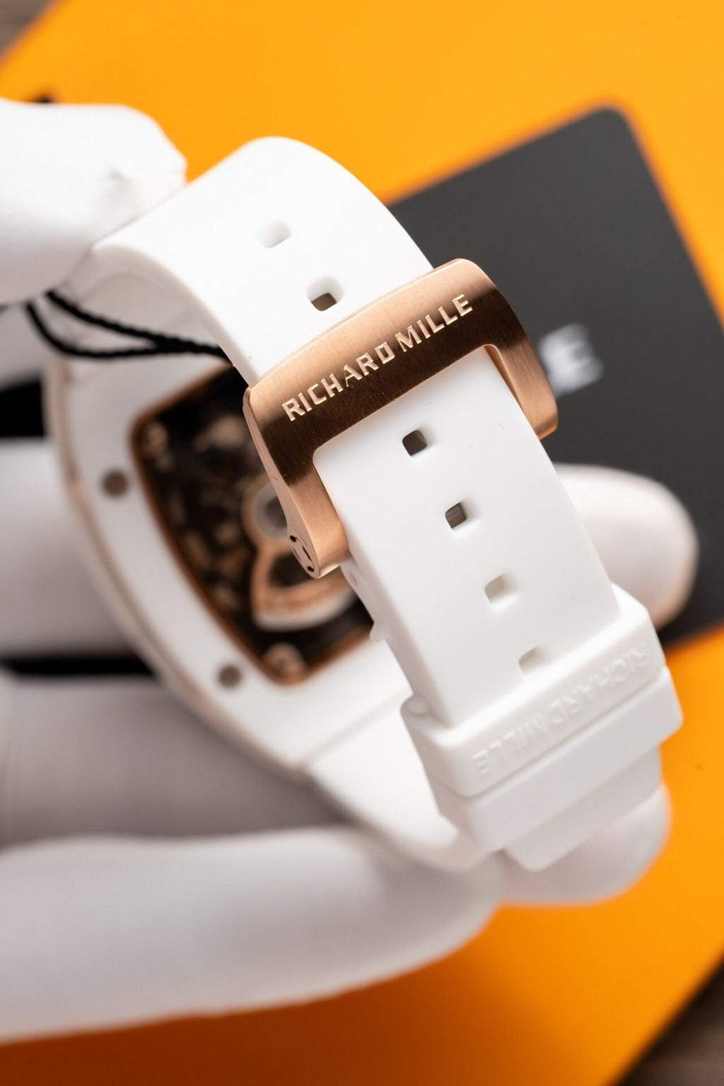 Richard Mille RM07-01  Watch With Diamonds White Ceramic Case 36mm