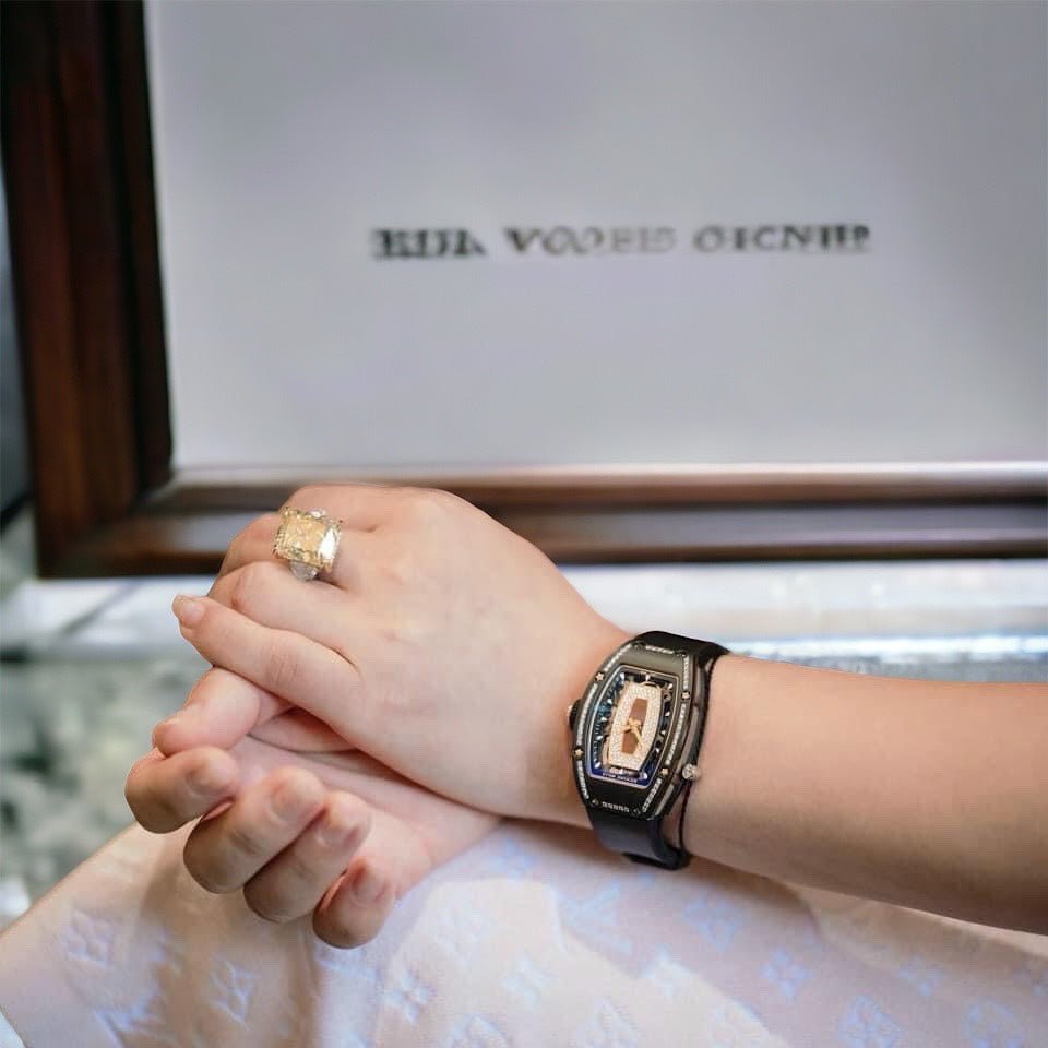 Richard Mille RM07 Watch Gold Wrapped With Natural Diamond 36mm