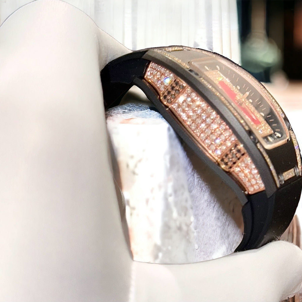 Richard Mille RM07 Watch Gold Wrapped With Natural Diamond 36mm