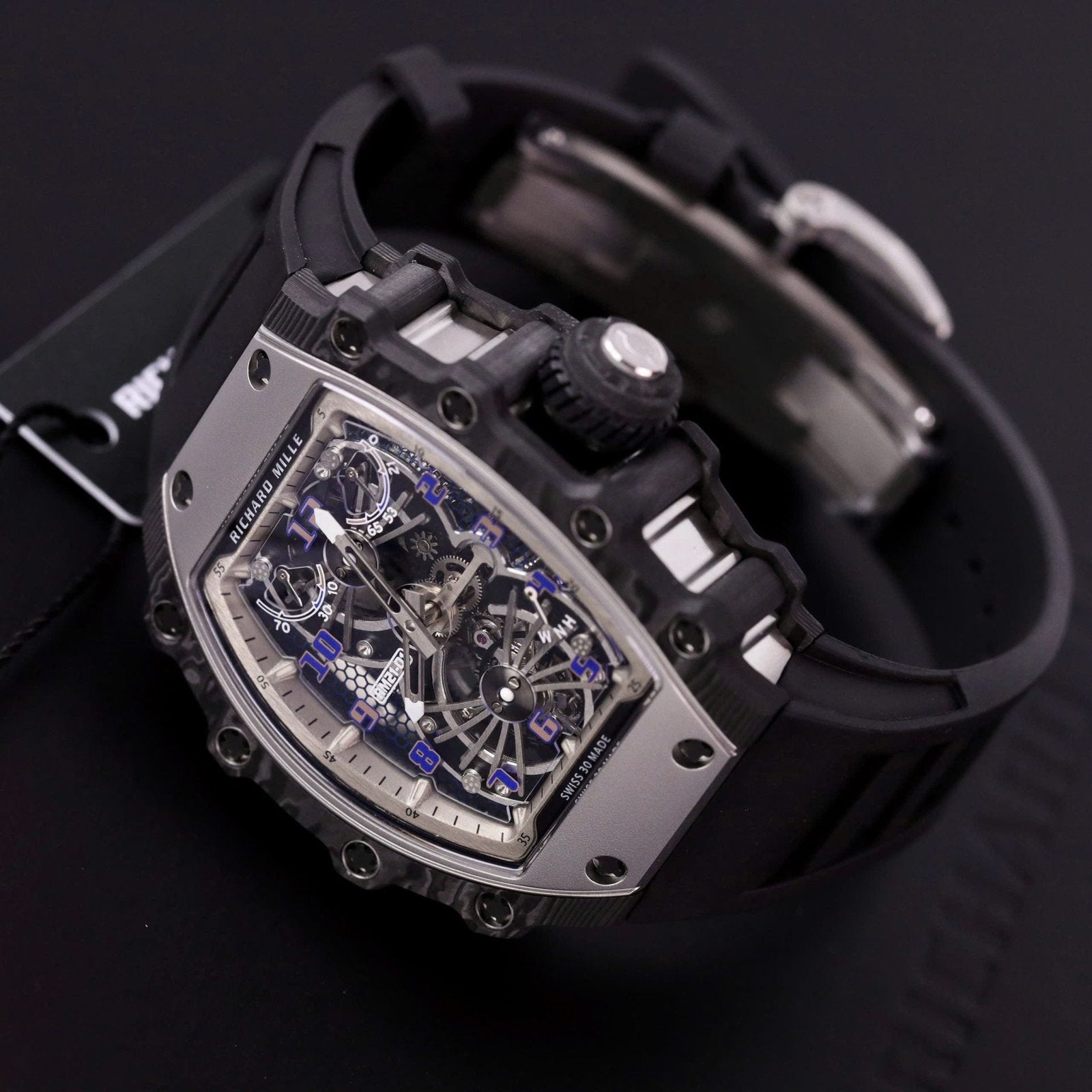 Richard Mille RM21-01 Tourbillon Watch Rubber Strap 45mm