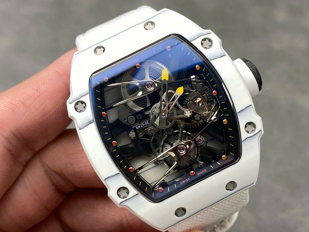 Richard Mille RM27-02 Rafael Nadal Tourbillon White Carbom Watch 40x48mm