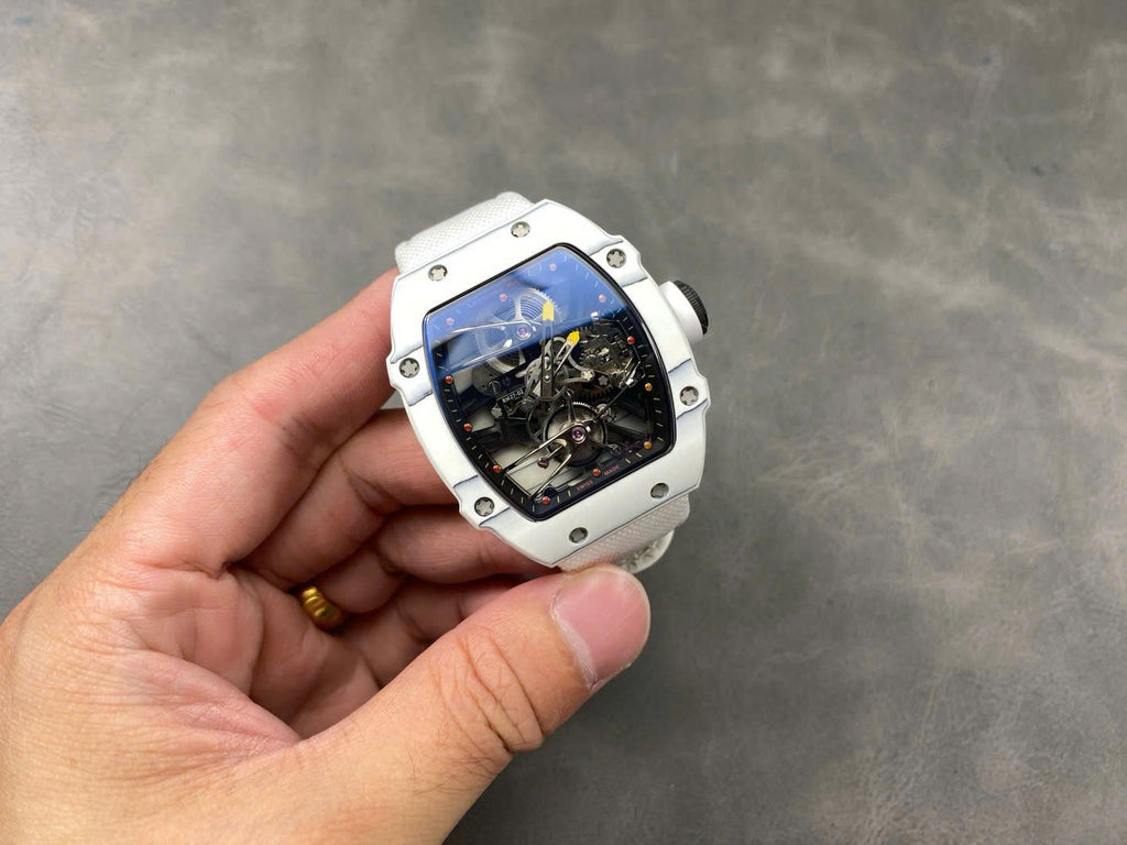 Richard Mille RM27-02 Rafael Nadal Tourbillon White Carbom Watch 40x48mm