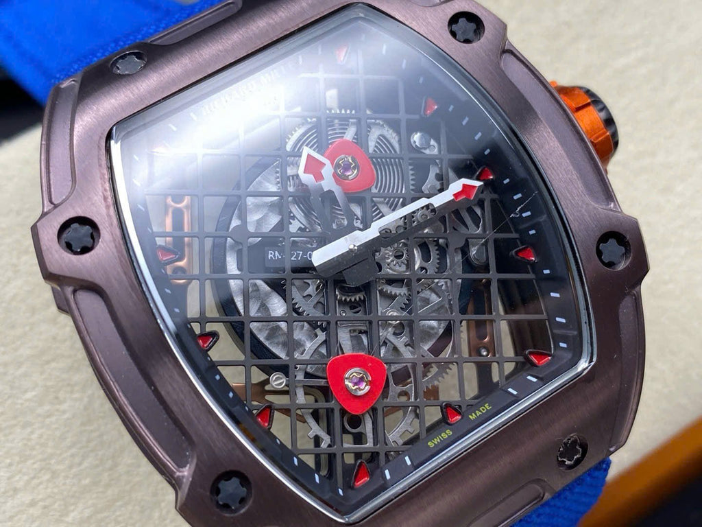 Richard Mille RM27-04 Tourbillon Rafael Nadal Super Watch Blue Fabric Strap 39x48mm
