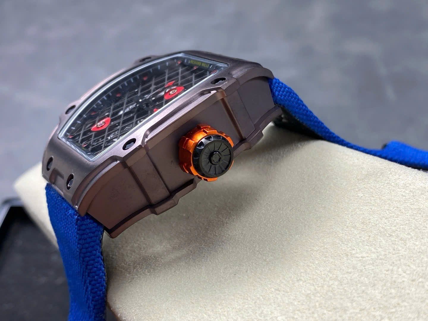 Richard Mille RM27-04 Tourbillon Rafael Nadal Super Watch Blue Fabric Strap 39x48mm