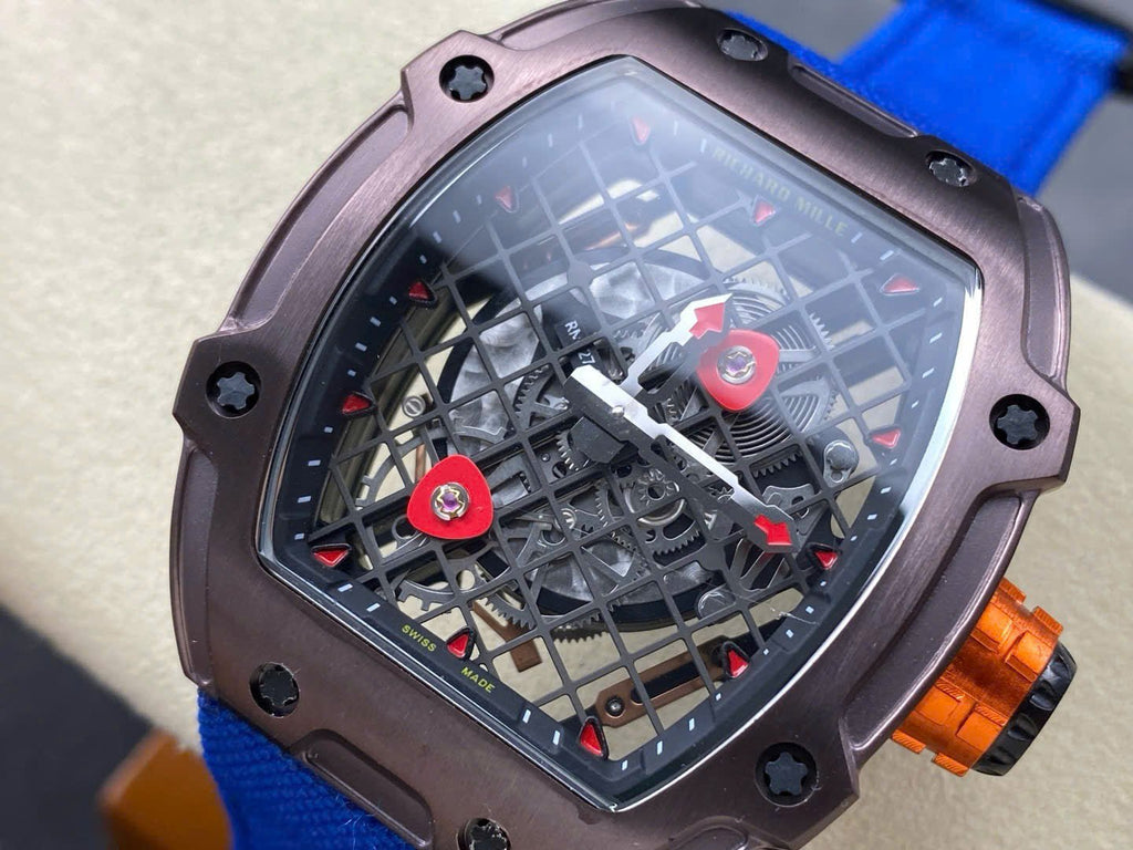 Richard Mille RM27-04 Tourbillon Rafael Nadal Super Watch Blue Fabric Strap 39x48mm