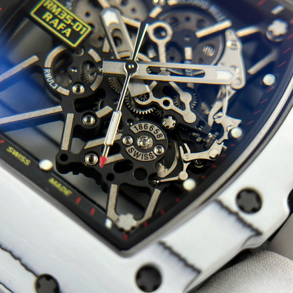 Richard Mille RM35-01 Rafael Nadal Red Rubber Strap Watch 42mm