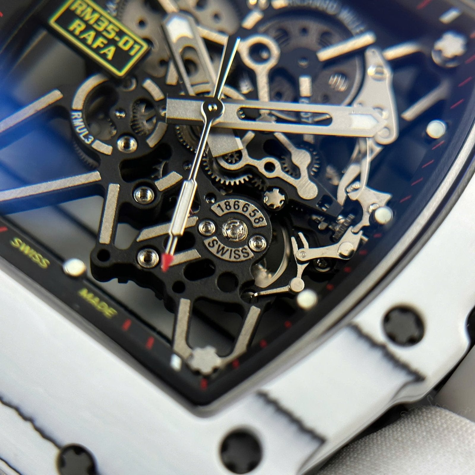 Richard Mille RM35-01 Rafael Nadal Red Rubber Strap Watch 42mm