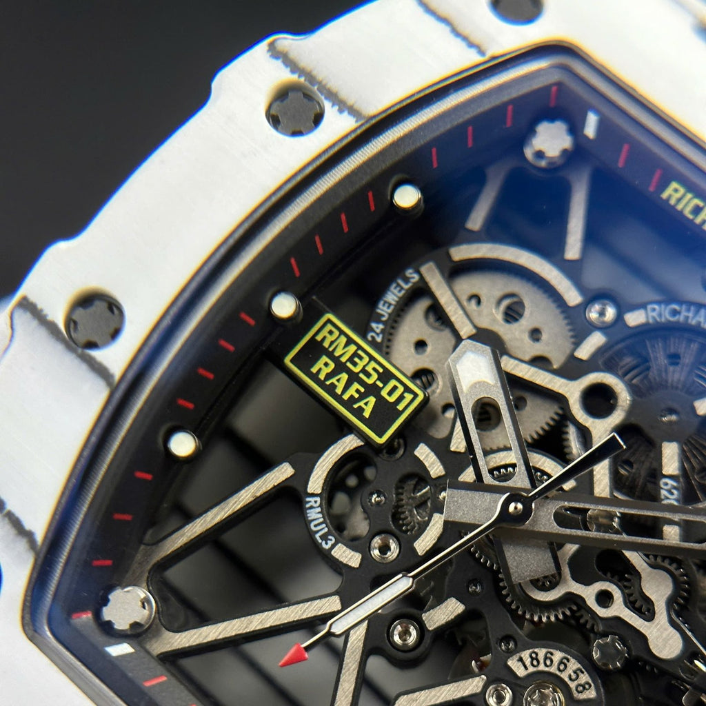Richard Mille RM35-01 Rafael Nadal Red Rubber Strap Watch 42mm