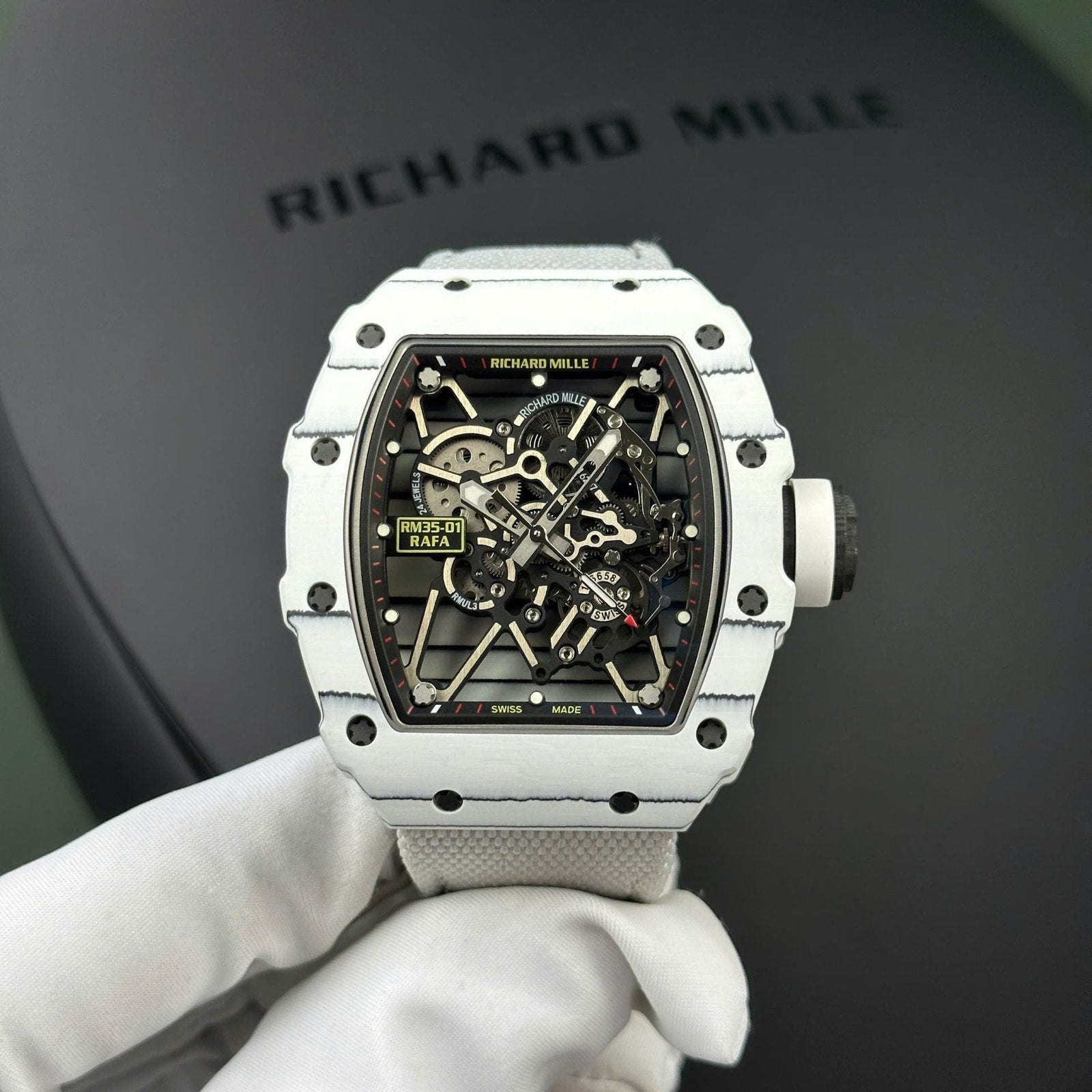 Richard Mille RM35-01 Rafael Nadal Red Rubber Strap Watch 42mm