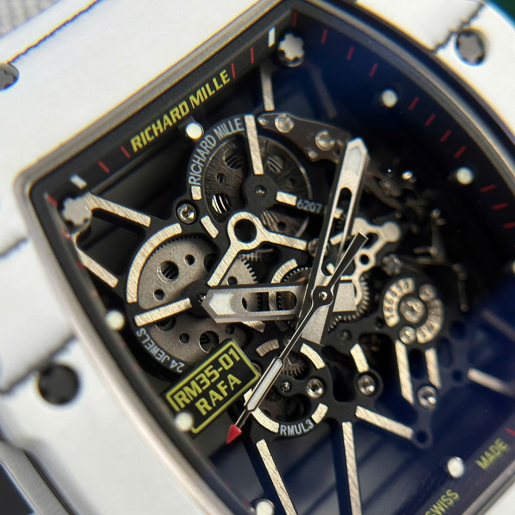 Richard Mille RM35-01 Rafael Nadal Red Rubber Strap Watch 42mm