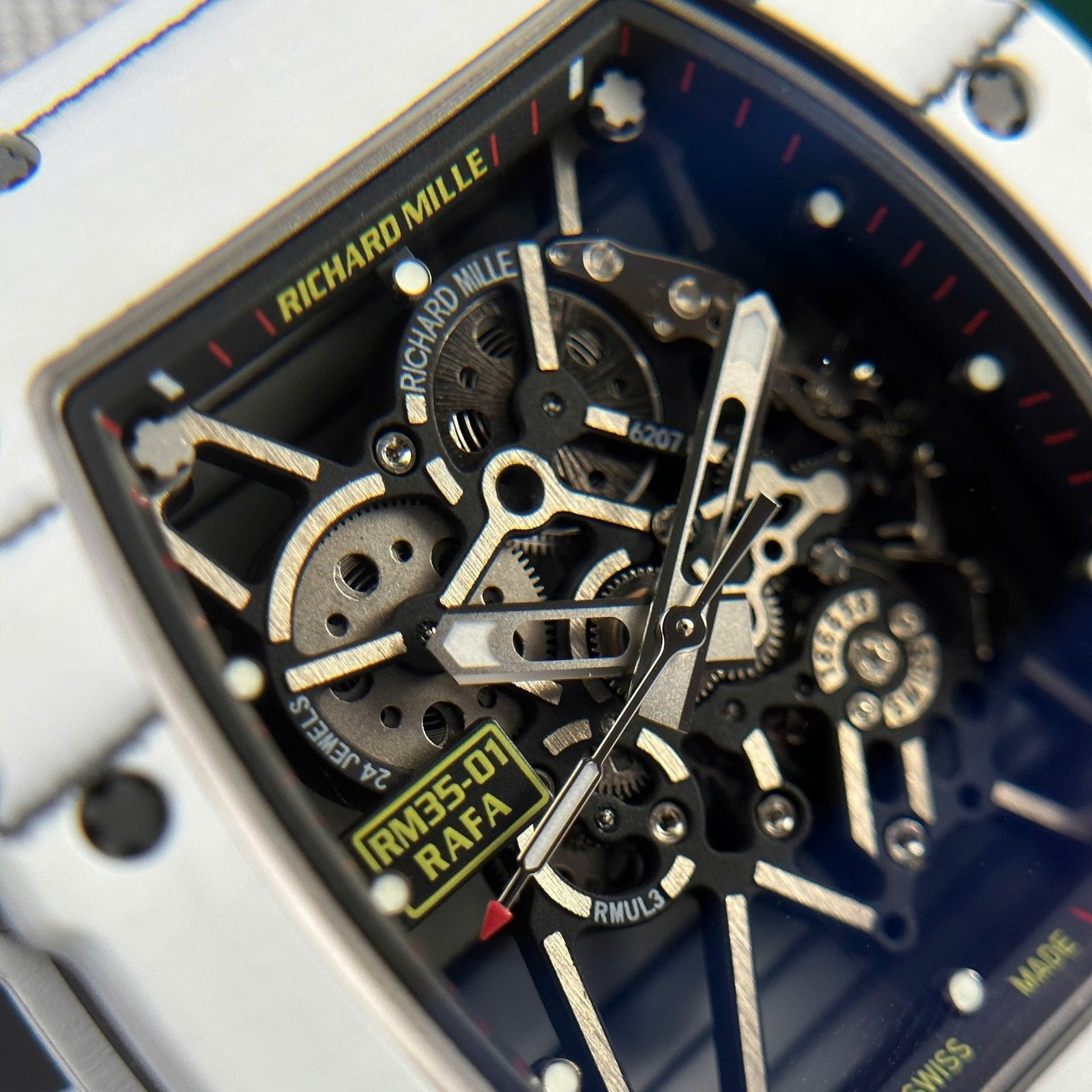 Richard Mille RM35-01 Rafael Nadal Red Rubber Strap Watch 42mm