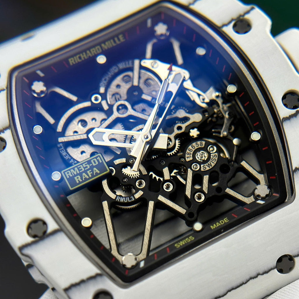 Richard Mille RM35-01 Rafael Nadal Red Rubber Strap Watch 42mm