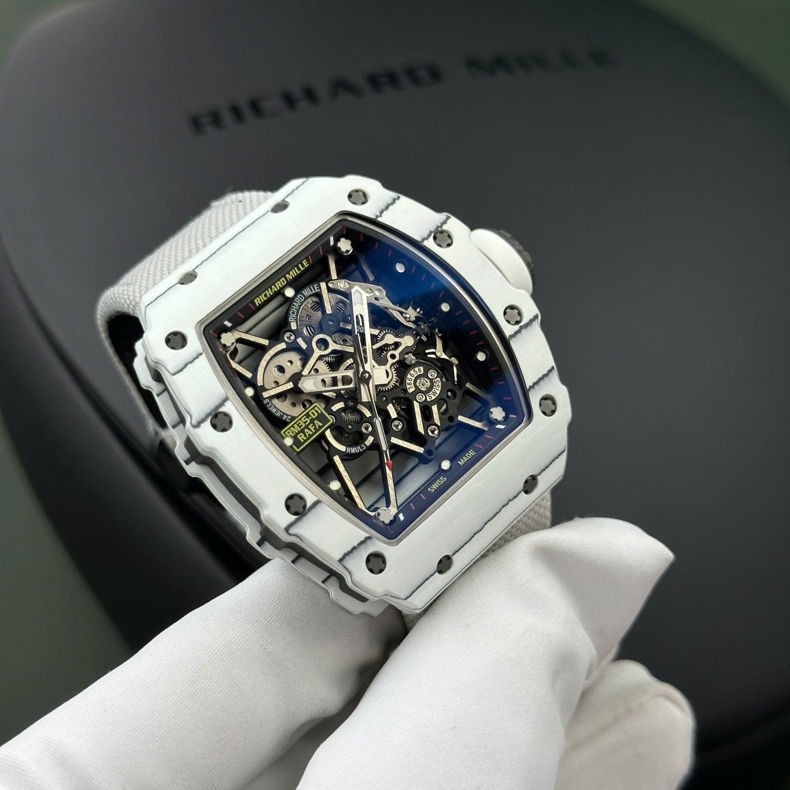 Richard Mille RM35-01 Rafael Nadal Red Rubber Strap Watch 42mm