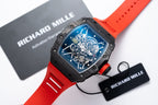 Richard Mille RM35-01 Watch Red Rubber Strap 45mm