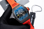 Richard Mille RM35-01 Watch Red Rubber Strap 45mm