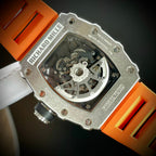 Richard Mille RM35-02 Watch Orange Rubber Strap 44mm
