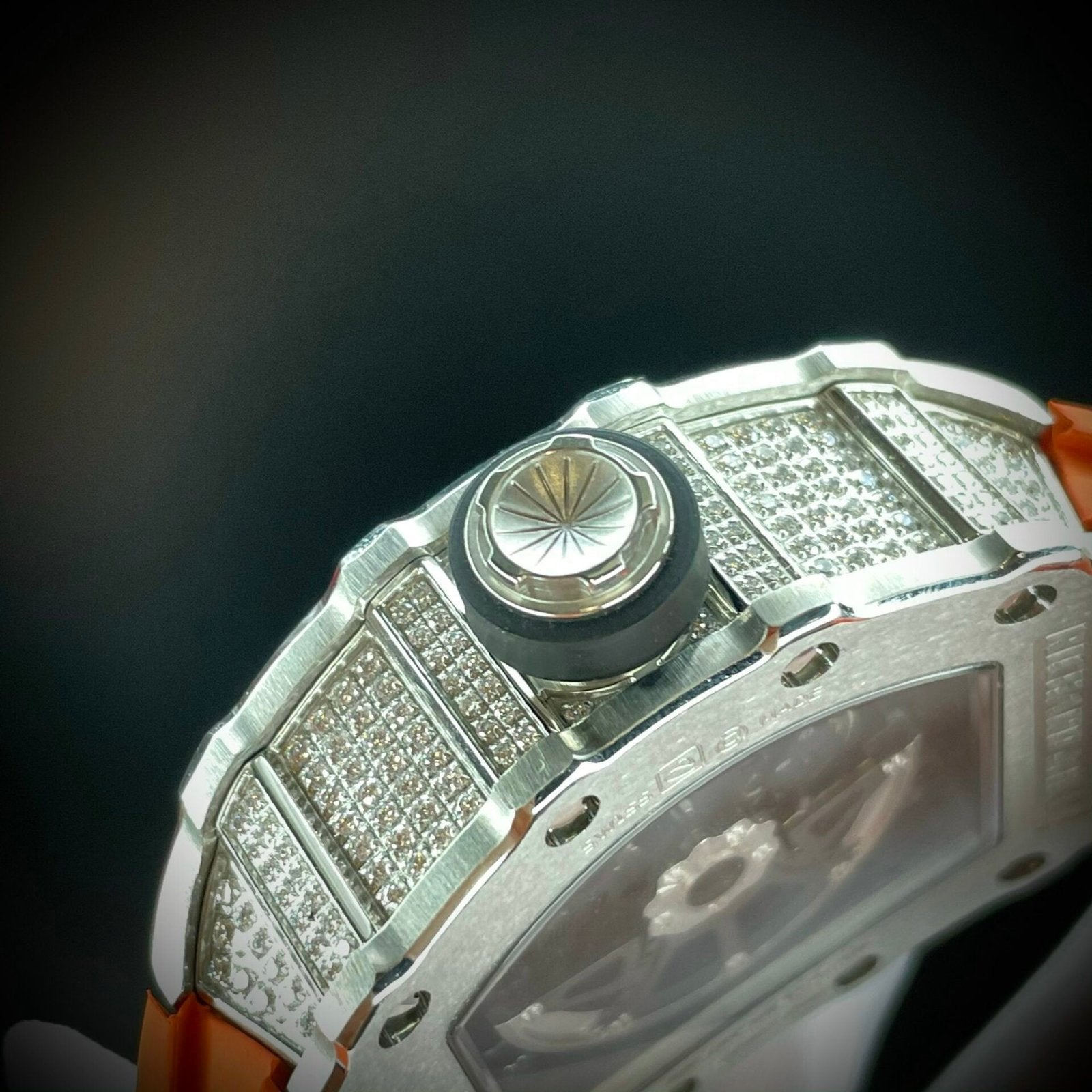 Richard Mille RM35-02 Watch Orange Rubber Strap 44mm
