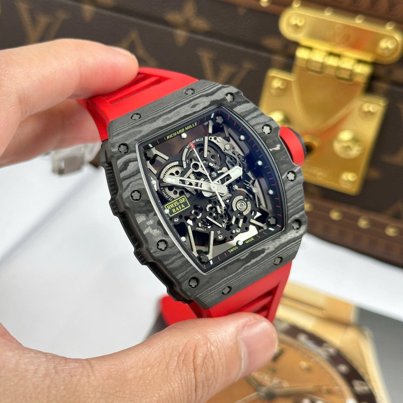Richard Mille RM35-02 Rafael Nadal Carbon Watch Red 44mm