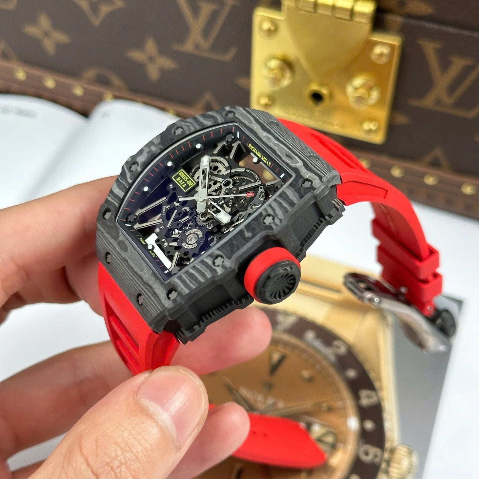 Richard Mille RM35-02 Rafael Nadal Carbon Watch Red 44mm