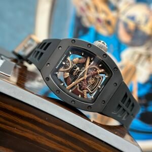 Richard Mille Watch RM055 Bubba Watson Grey Ceramic Rubber Strap 42.7×49.9mm