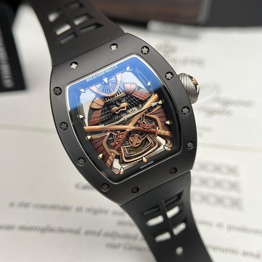 Richard Mille Watch RM47 Samurai Ceramic Rubber Strap 42.7mm