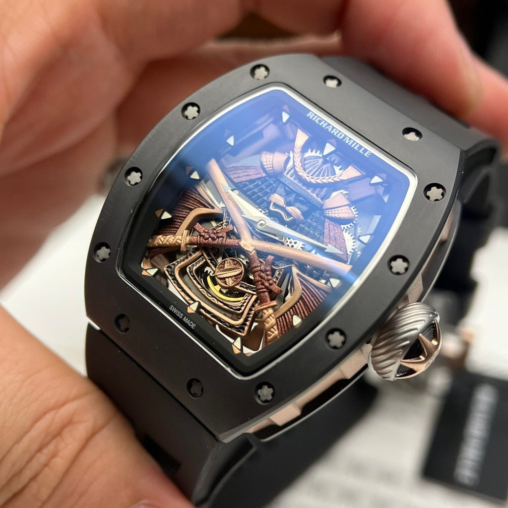 Richard Mille Watch RM47 Samurai Ceramic Rubber Strap 42.7mm