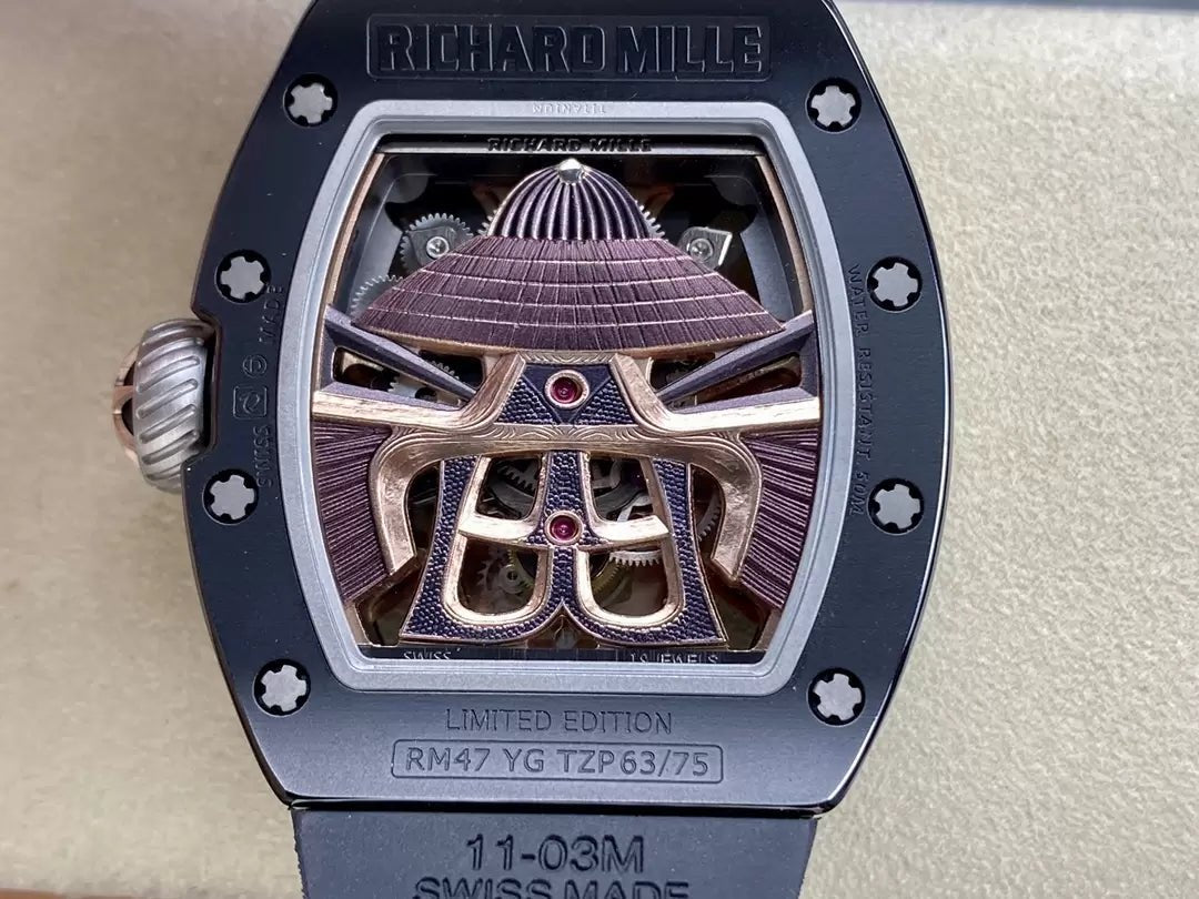 Richard Mille RM47 Samurai Tourbillon Ceramic Watch 42.7mm