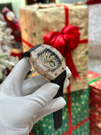 Richard Mille Watch RM51-02 Rose Gold Rubber Strap 40mm