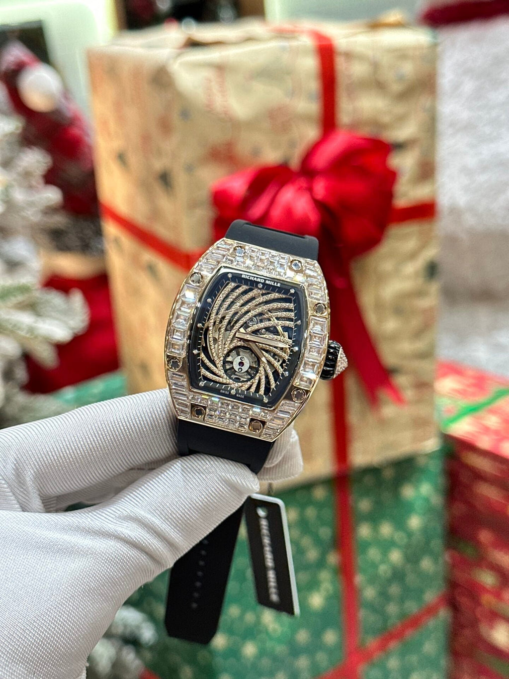 Richard Mille Watch RM51-02 Rose Gold Rubber Strap 40mm