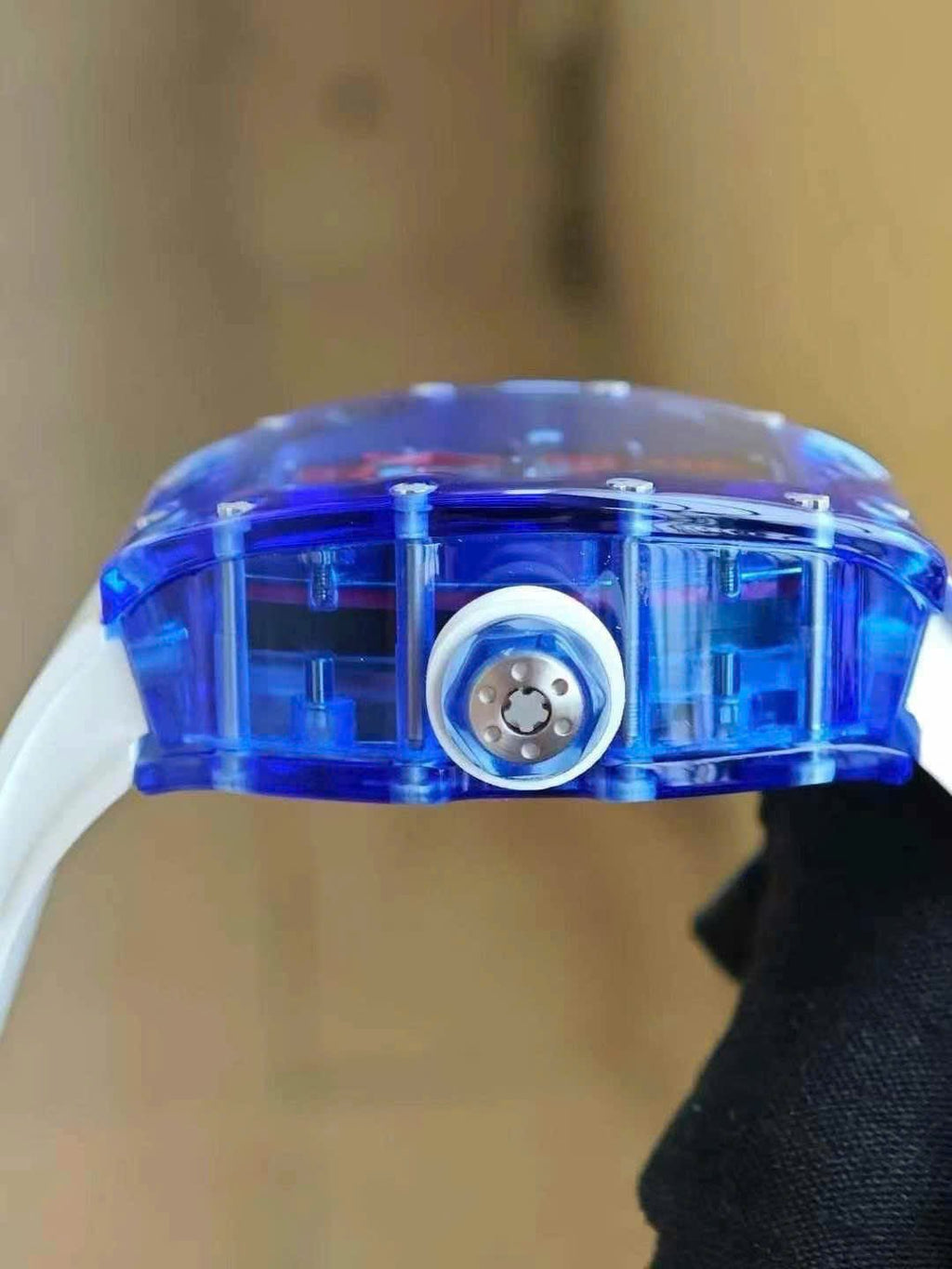 Richard Mille RM52-03 Paris Saint-Germain Tourbillon Watch Bark Sapphire Blue 40x48mm