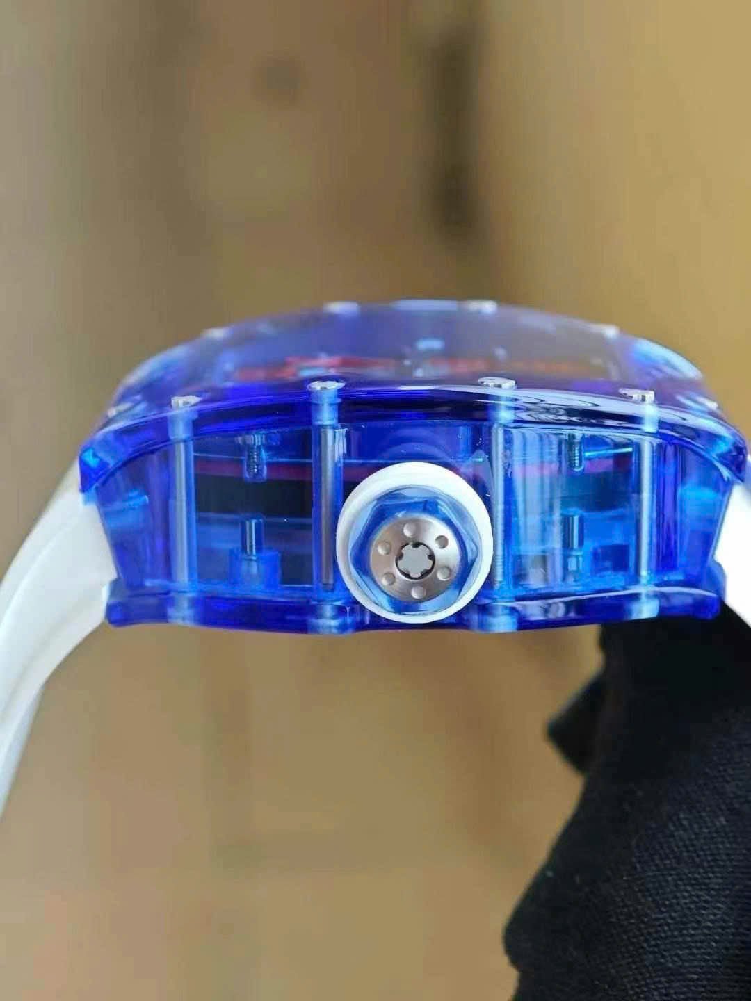 Richard Mille RM52-03 Paris Saint-Germain Tourbillon Watch Bark Sapphire Blue 40x48mm