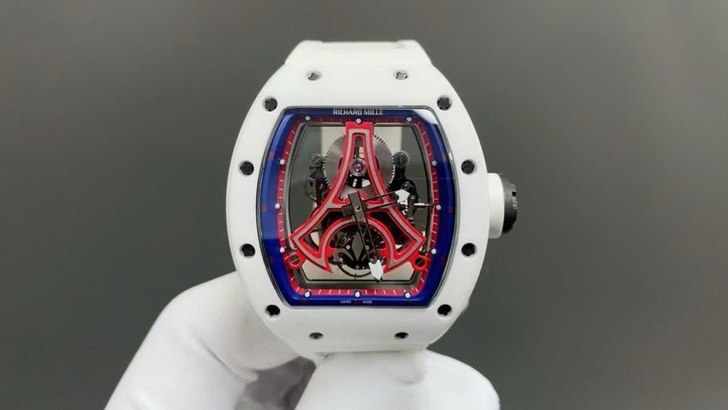 Richard Mille Watch RM52-03 Paris Saint-Germain Tourbillon White Ceramic 40x48mm