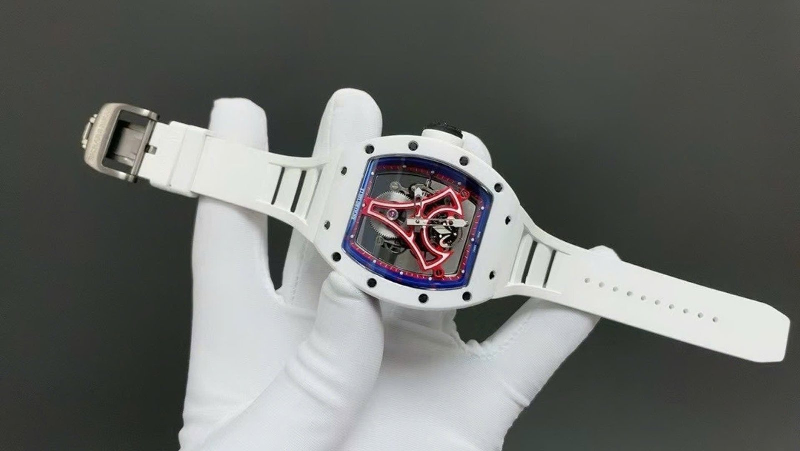 Richard Mille Watch RM52-03 Paris Saint-Germain Tourbillon White Ceramic 40x48mm